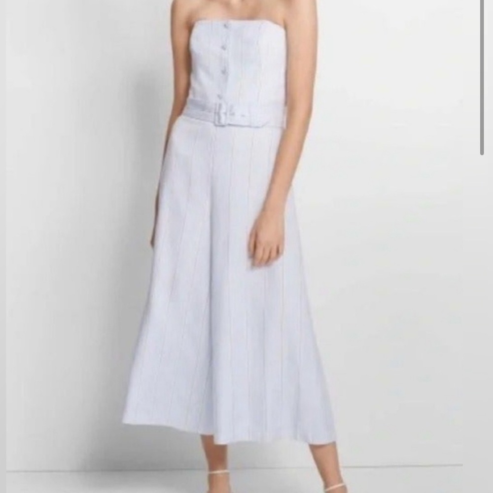 Club Monaco Powder Blue Strapless Jumpsuit